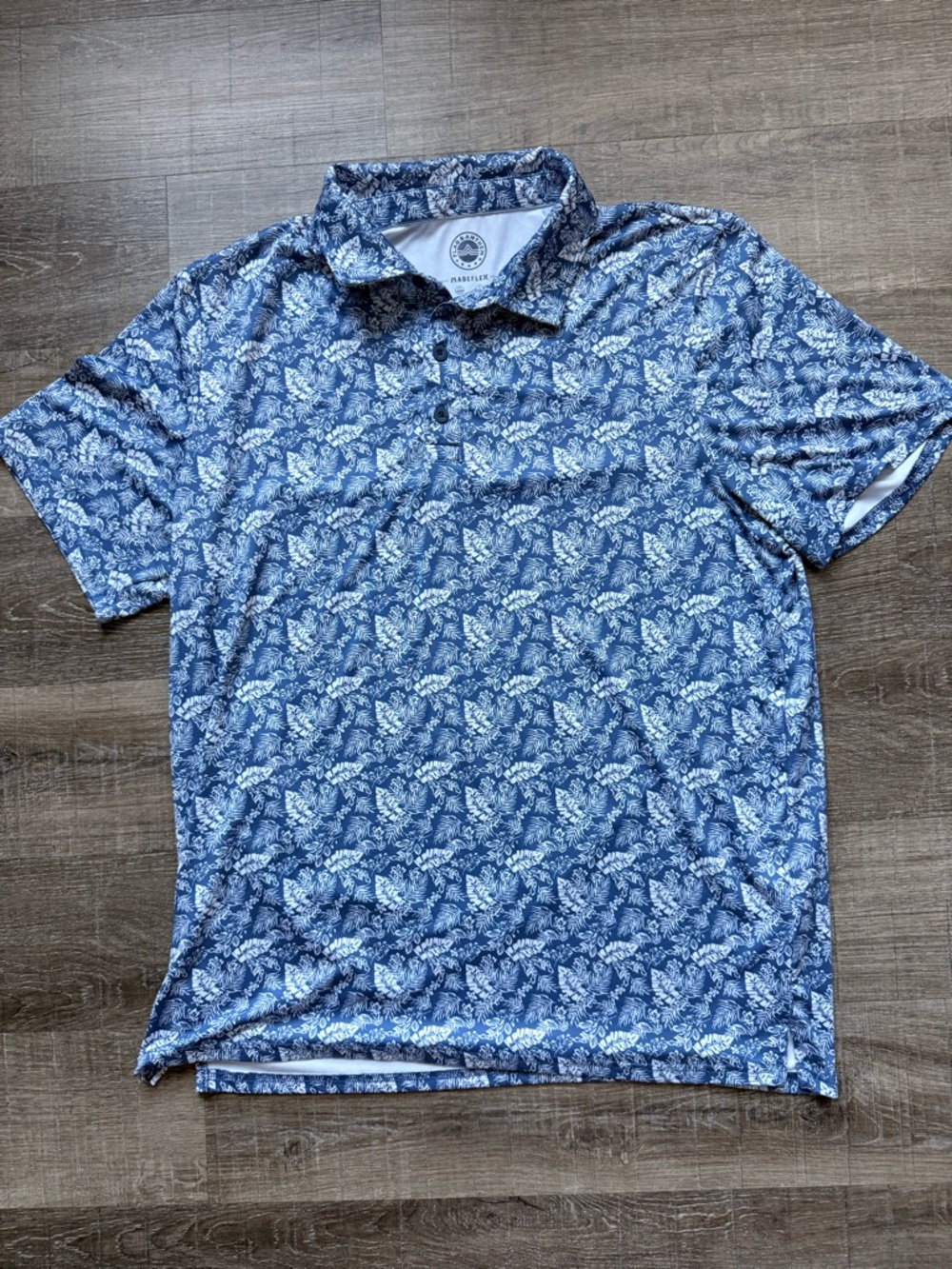 Flag & Anthem Golf | Blue Floral Performance Polo